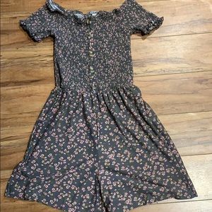 J for Justify Gray and Pink Floral Romper